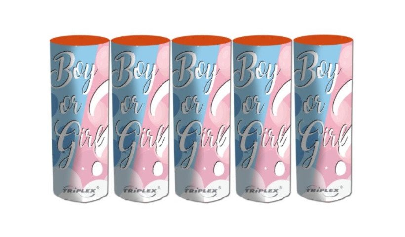 Jasno różowy dym boy or girl