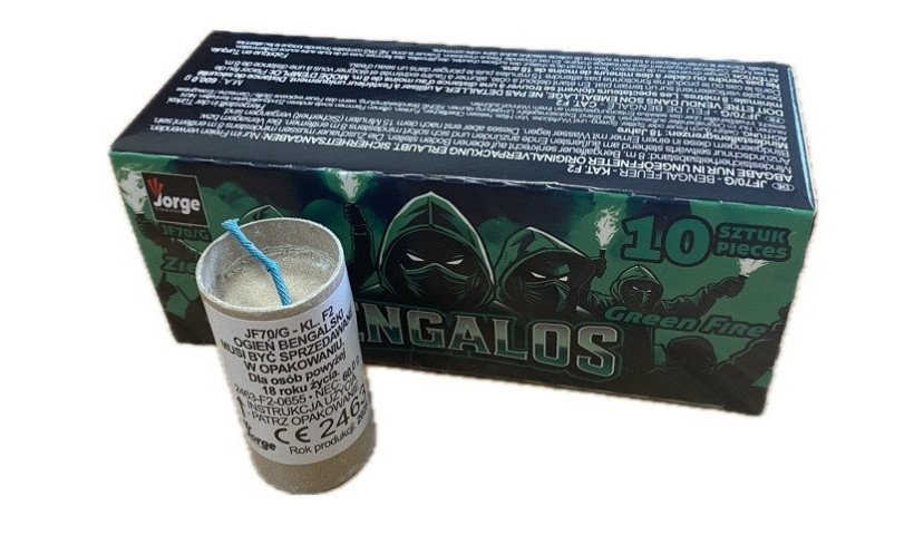 Bengalos Green zielony ogień wrocławski