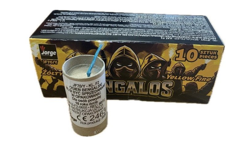 bengalos yellow żółty ogień wrocławski